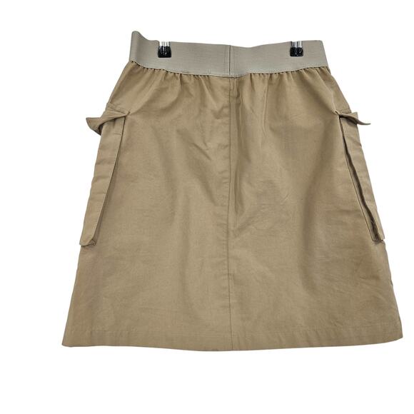 Fear of God Essentials Cargo Skirt Brown Tan Elastic Waist Mini Pockets Size S - Picture 2 of 5